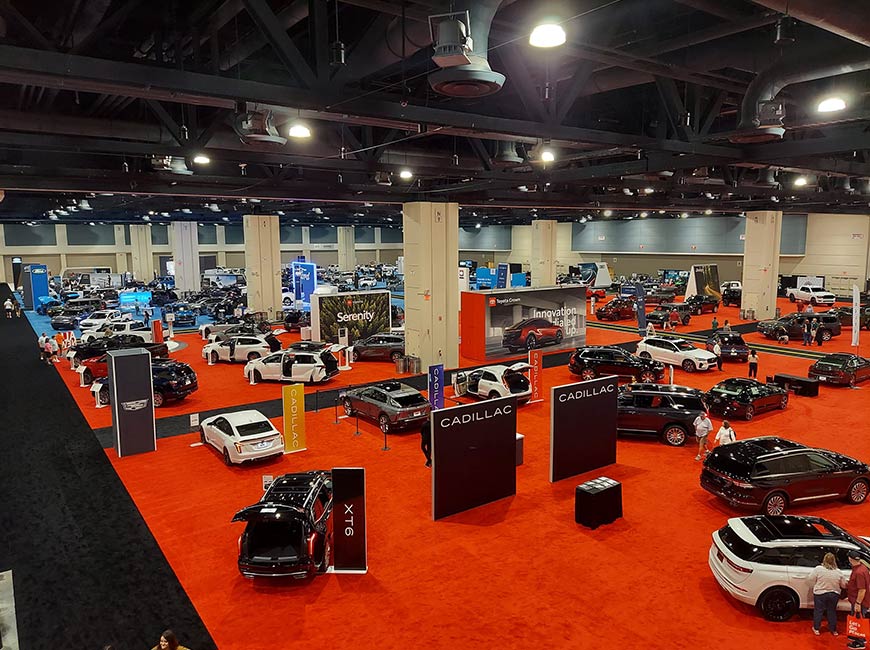 Photo of Cadillac showcase at NC Auto Show